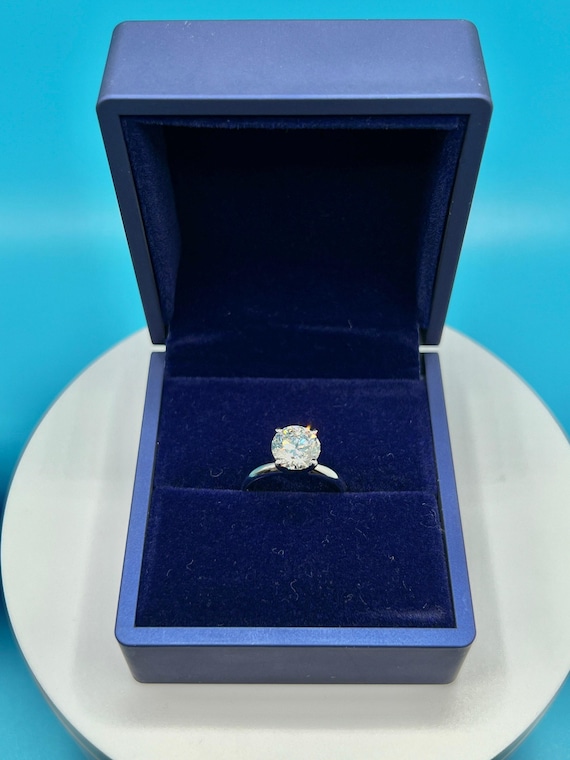 Lab Grown Diamond Engagement Ring | 2 CT Round Certified | 14K Gold Solitaire | Gift for Her Proposal/Wedding/Birthday/Anniversary