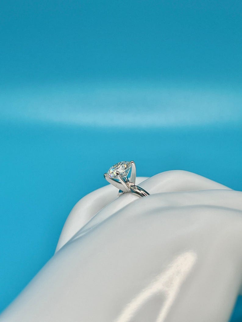 Lab Grown Diamond Engagement Ring | 2 CT Round Certified | 14K Gold Solitaire image 8