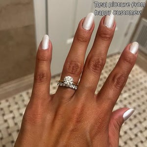 Lab Grown Diamond Engagement Ring | 2 CT Round Certified | 14K Gold Solitaire image 2