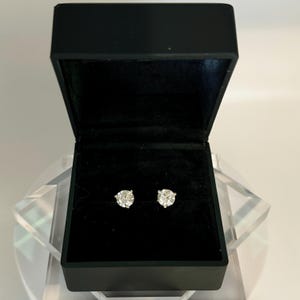 Lab Grown Diamond Earrings 2.5 CTW | 1.25 Carat Each Stud | 14K Gold Diamond Earring Studs | Certified Ethical Jewelry | Gift for Her