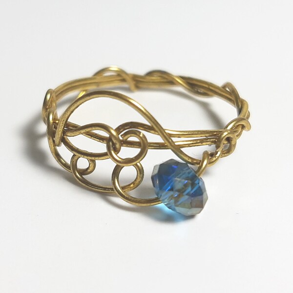 Brass Wire Ring Etsy