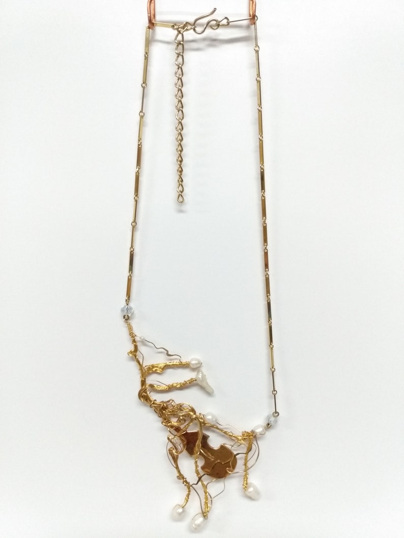 18 Karat Gold Plated Copper Necklace Etsy