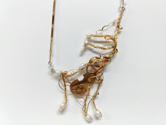 Gold plated copper necklace deals