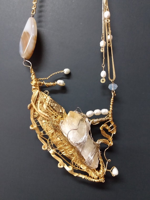 Gold plated copper necklace best sale