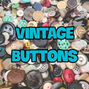 170g (6oz) Mixed Vintage To Now Buttons, Button Collection, Button Soup, Button Lot, Sewing, Boutons, Buttons, Crafting, Boutons Vintage