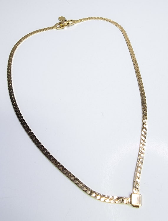 Signed Park Lane vintage gold necklace, Costume Je