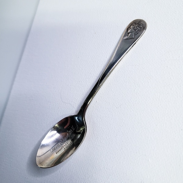 Vintage 1959 Queen Elizabeth II Royal Tour Silver Plate Spoon, VTG