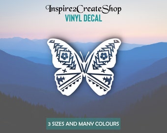 Spirit Animal, Butterfly, Aztec Tribal Print Decal Sticker