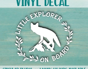 Fox Baby on Board Decal Sticker for Vehicle, Car, Van, Truck, SUV, Jeep