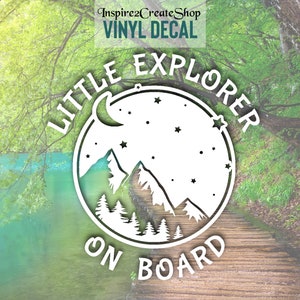 Little Explorer On Board, Baby On Board Decal Sticker