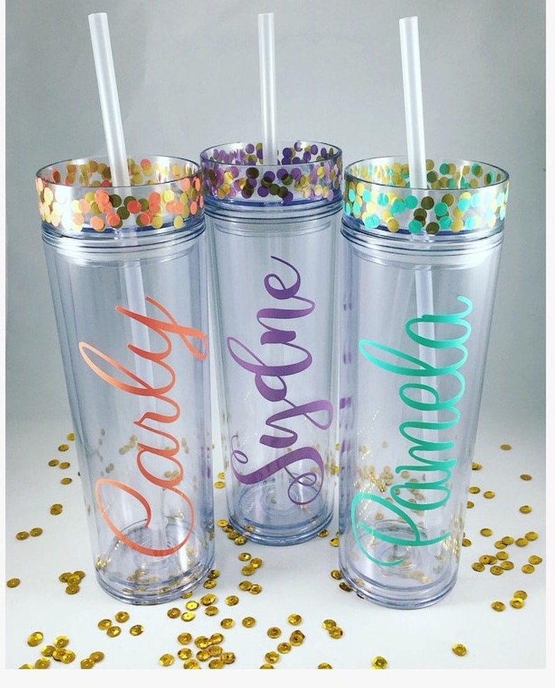 Monogrammed cup Wedding favor Tumbler with straw Girls weekend Bridesmaid gift Bachelorette party Custom Tumbler Personalized Tumbler