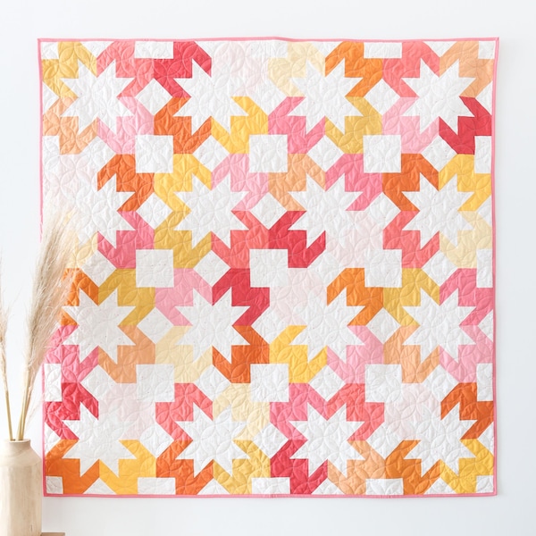Starlight Quilt Kit: Modern Star, Beginner Sewing Project
