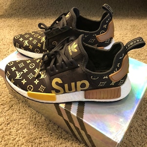 Adidas NMD X Louis Vuitton X Supreme Custom Sneakers SALE 