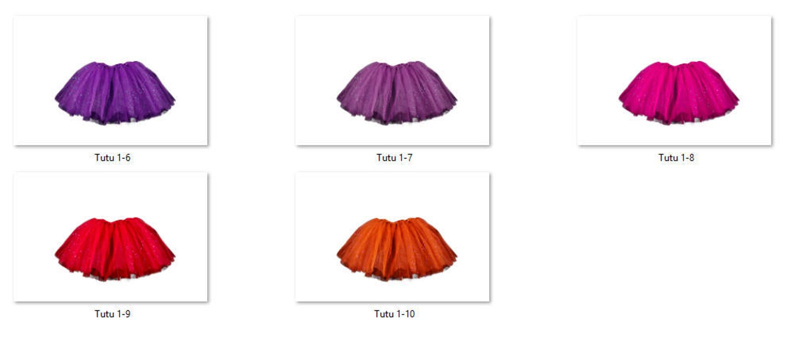 Tutu 1 Overlays Pack 2 Same Tutu 5 different colors Bold Etsy
