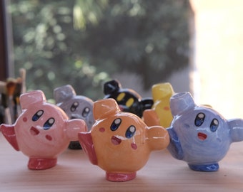 Pipe en céramique faite main inspirée de Kirby par Cutie Pipes