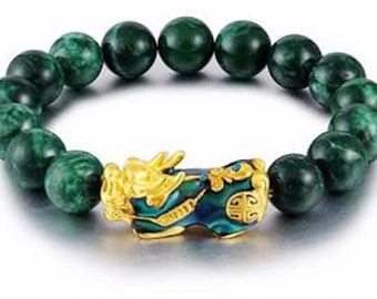 dragon jade stone beads 10mm ABUNDANCE PROTECTION JADE
