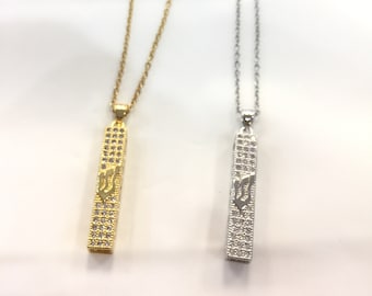 MEZUSA necklaces free chain and shipping STAINLESS STEEL