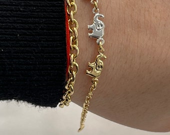 Baby tree elephants bracelet 18k goldfilled