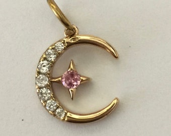 MOON STONE 14k gold plated pendant free shipping USA