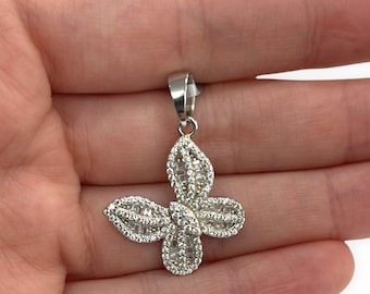 925 Sterling silver BUTTERFLY - FREE chain 18"