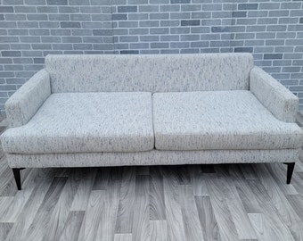 Andes Sofa in Storm Grey Chenille Tweed with Dark Pewter Legs By Bauhaus