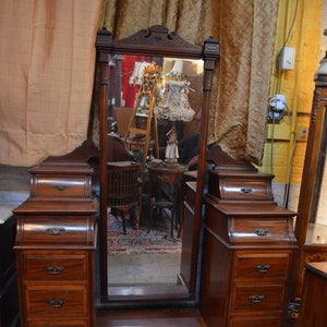 Antique Victorian Eastlake Vanity Dresser With Mirror Etsy UK