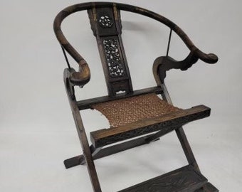 アンティーク 中国黄花梨 馬蹄形折りたたみ式玉座椅子 - Etsy 日本