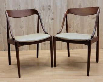 Vintage Danish Modern Teak Side Chairs by Johannes Andersen for Moreddi - Pair