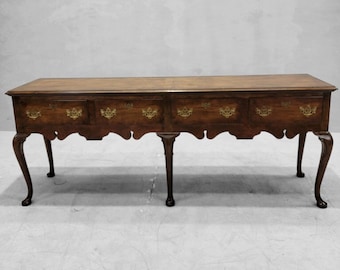 Vintage Queen Anne Style Walnut Console Table/Sideboard by Baker Furniture Co.