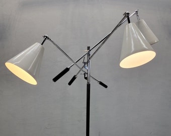 Vintage Mid Century Modern Italian Triennale Floor Lamp for Gino Sarfatti for Arteluce