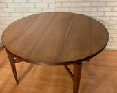 Mid Century Modern Jens Risom quot Lazy Susan quot Swivel Top Game Table