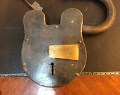 Antique Brass Padlock with 2 Keys