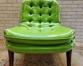 Scoop Lounge Chair Attributed to Adrian Pearsall in Green Vinyl