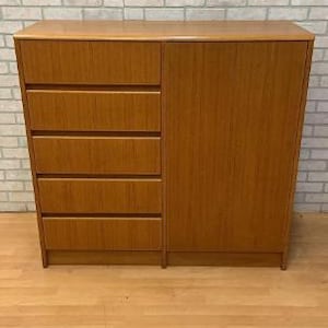 Mid Century Modern Sannemann Danish Bachelor Wardrobe Chest