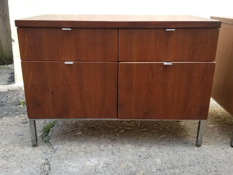 Vintage Mid Century Modern Pair Of Knoll Style Credenza With A Etsy
