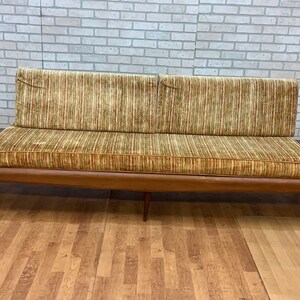 Mid Century Modern Adrian Pearsall Oak Daybed Sofa with Floating End Tables image 6