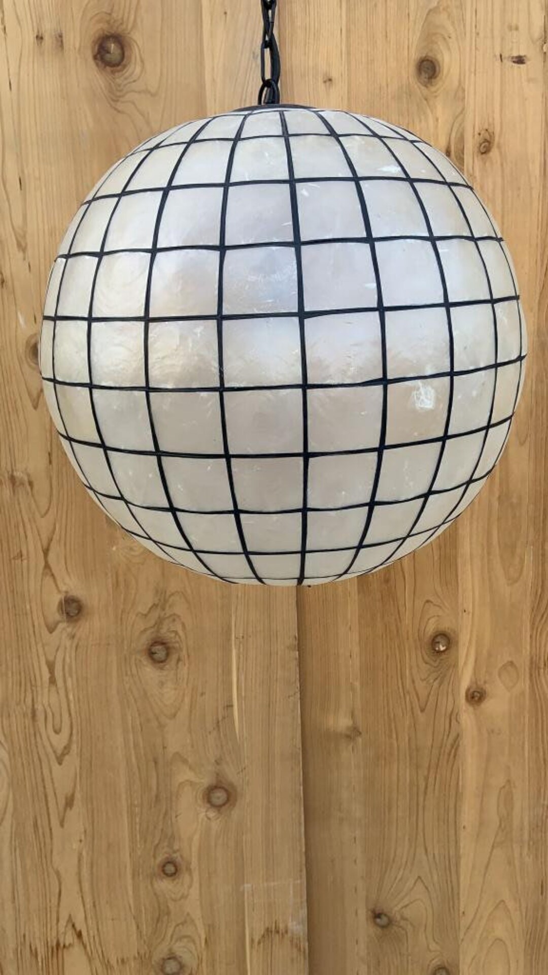 Capiz shell on sale globe chandelier