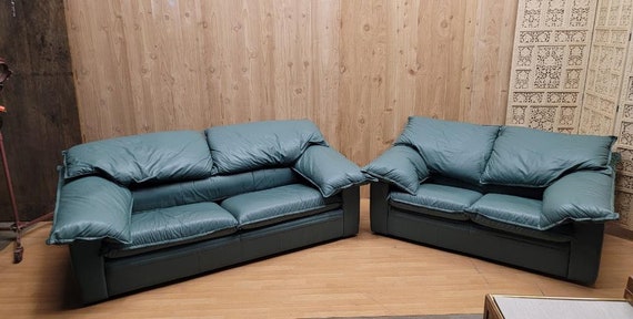 Vintage italian leather sofa deals
