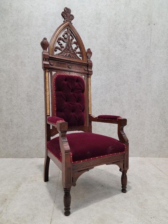 Antique bishop's chair new arrivals
