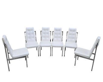 MCM Cal-Style Furniture Mfg. Chrome High Back Dining Chairs – Set of 6