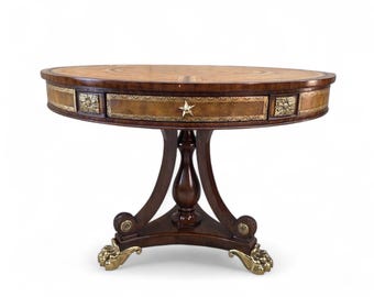 Vintage French Empire Regency Style Library/Hall Table by Maitland Smith
