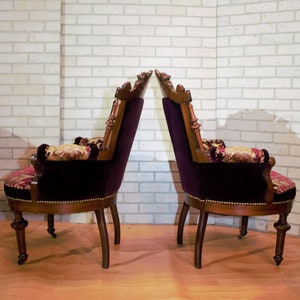 Victorian Renaissance Revival John Jelliff Carved Bergere Chairs Newly Upholstered Pair image 3