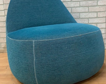Modern Bernhardt Design Mitt Lounge Chair in Blue