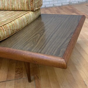 Mid Century Modern Adrian Pearsall Oak Daybed Sofa with Floating End Tables image 2