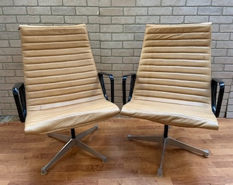 Mid Century Modern Eames Swivel Chairs - Pair