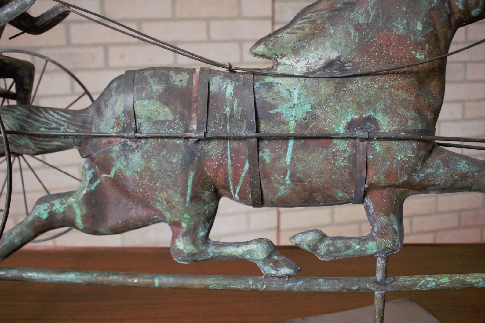 Antique American Copper Weathervane Sulky Jockey With Buggy Etsy