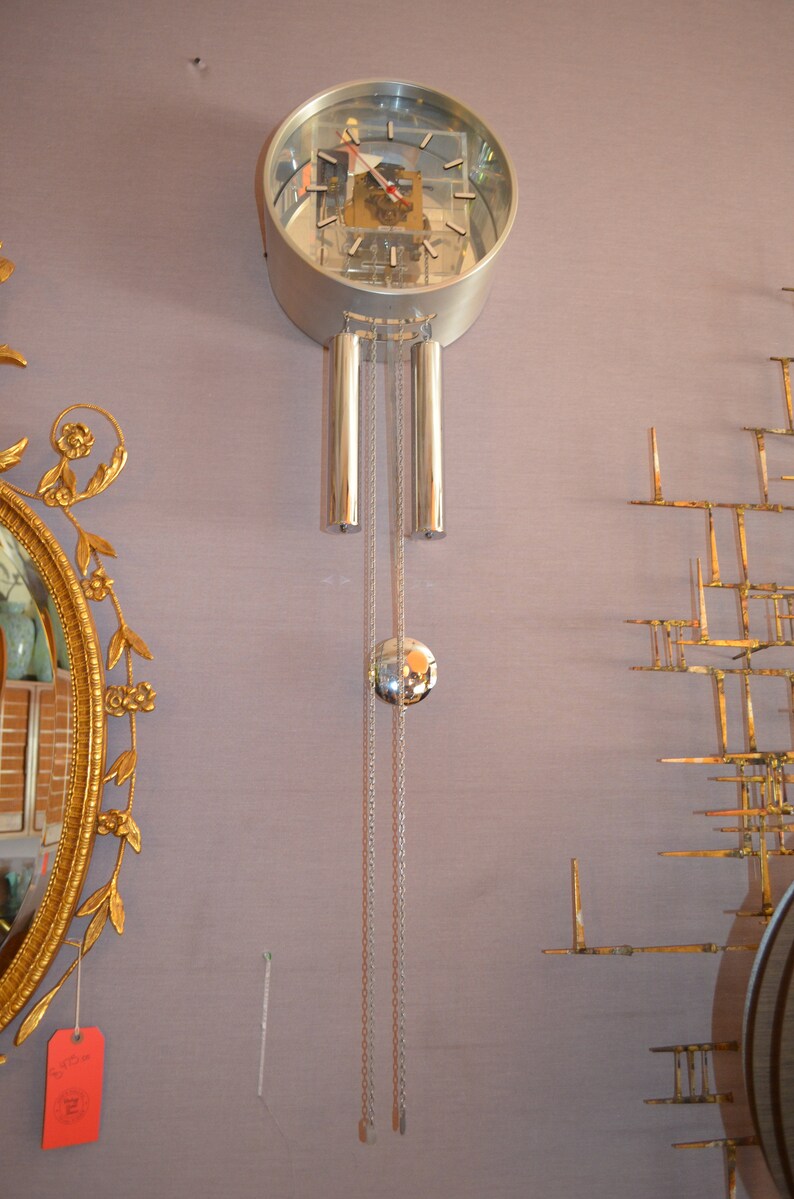 Mid Century Modern Vintage George Nelson For Howard Miller Pendulum Wall Clock