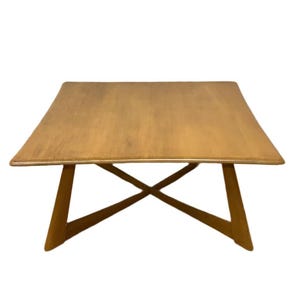 Mid Century Modern Heywood Wakefield X Base Square Coffee Table