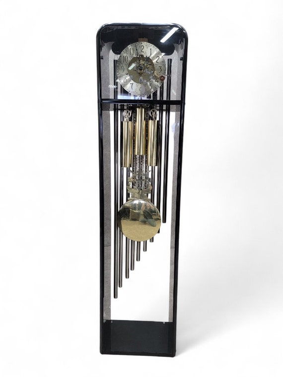 Vintage Modern German Hermle Black Forest Acrylic Cased 3 Chime