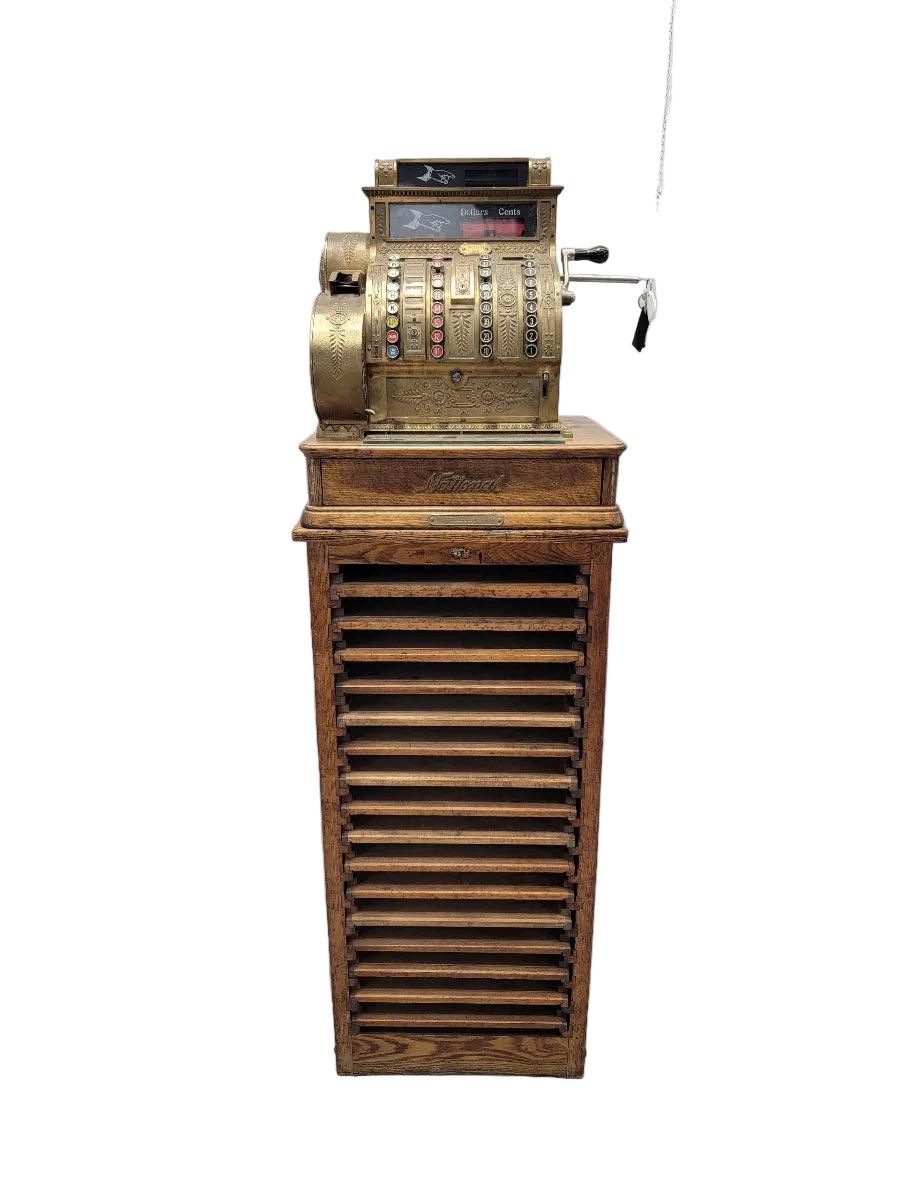Antique National Cash Register Co. Model 422X With Paper Receipt